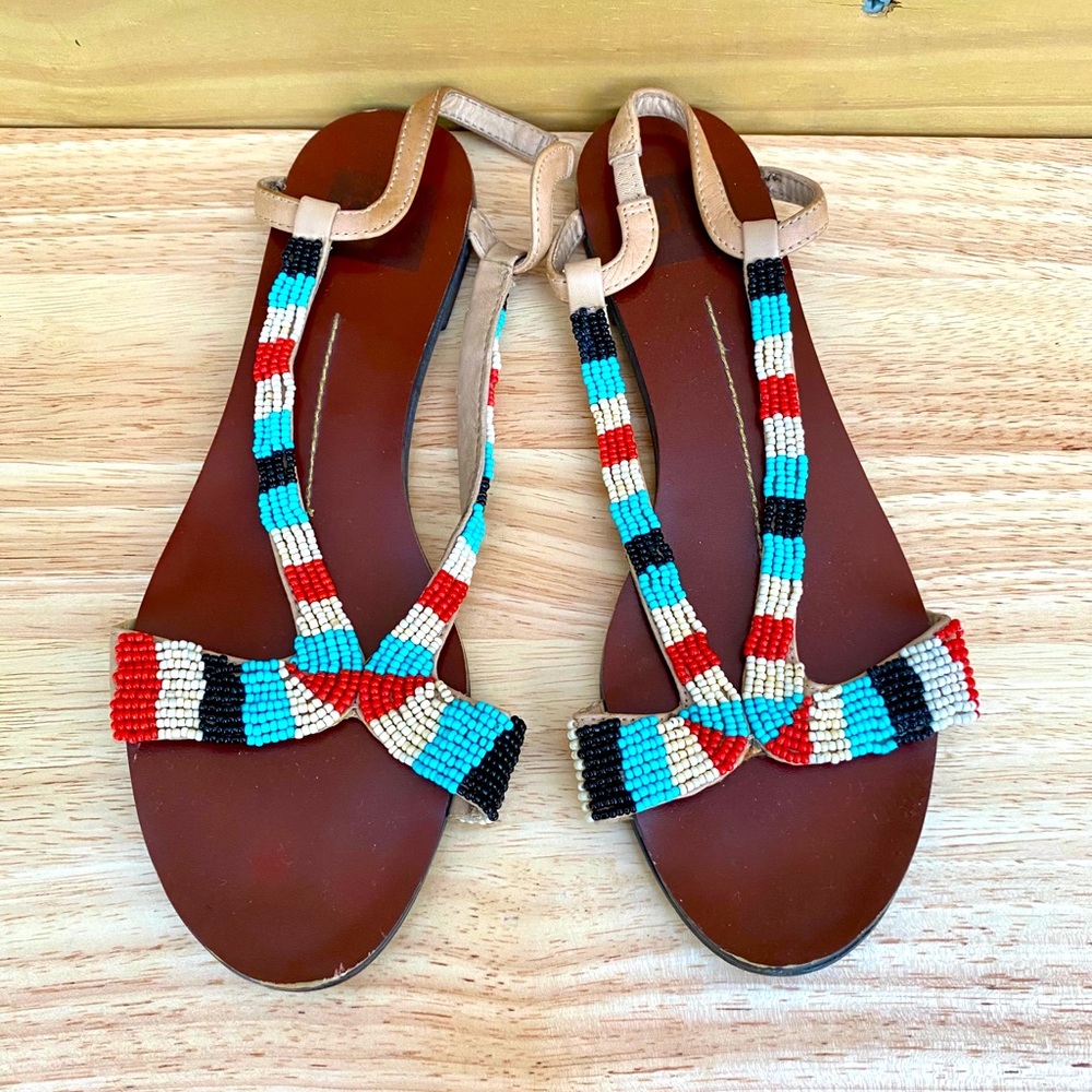 DV By Dolce Vita Nyle Beaded Flat Sandal Size 6.5